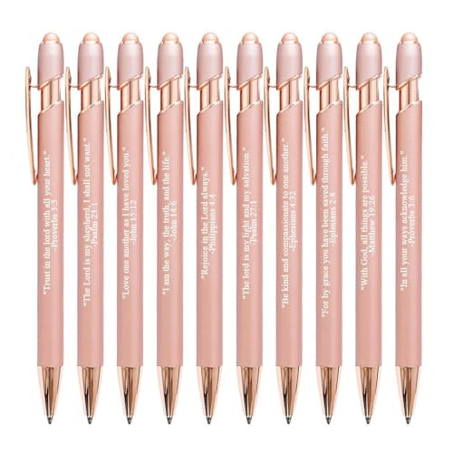 XINGLIDA 10pcs Bibel Kugelschreiber Glattes Schreiben Von Religiöses Set Mit Touchscreens Für Schreiben Von Christen XINGLIDA 10pcs Bibel Kugelschreiber Glattes Schreiben Von Religiöses Set Mit Touchscreens Für Schreiben Von Christen von XINGLIDA