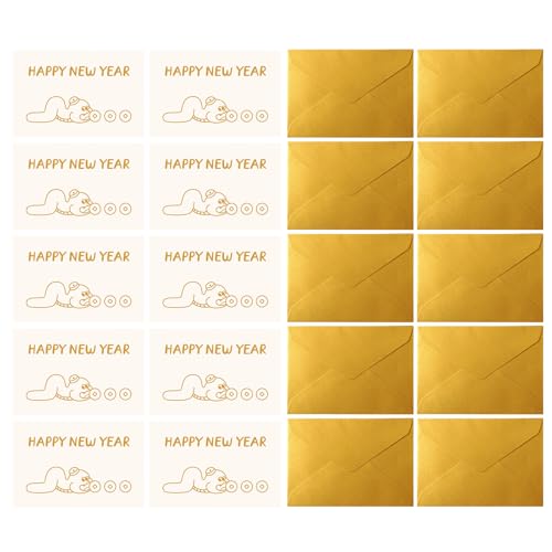 XINGLIDA 10pcs Cartoon Chinesische Neujahrskarte Mit Umschlag 2025 Jahr Der Schlangengrußkarte Für Familienfreunde Spring Festival XINGLIDA 10pcs Cartoon Chinesische Neujahrskarte Mit Umschlag 2025 Jahr Der Schlangengrußkarte Für Familienfreunde Spring Festival von XINGLIDA