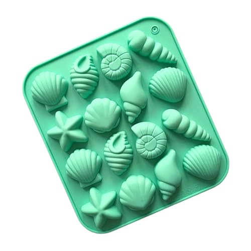 XINGLIDA 16 Hohlraum Seesternschale Flexible Silikonformen Für Bohnenmoch Hitzebeständige Backform Für Kuchendessert Silikonformen Süßigkeiten von XINGLIDA
