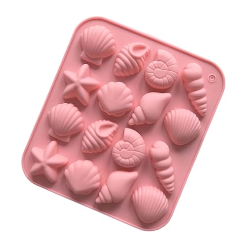 XINGLIDA 16 Hohlraum Seesternschale Flexible Silikonformen Für Bohnenmoch Hitzebeständige Backform Für Kuchendessert Silikonformen Süßigkeiten von XINGLIDA