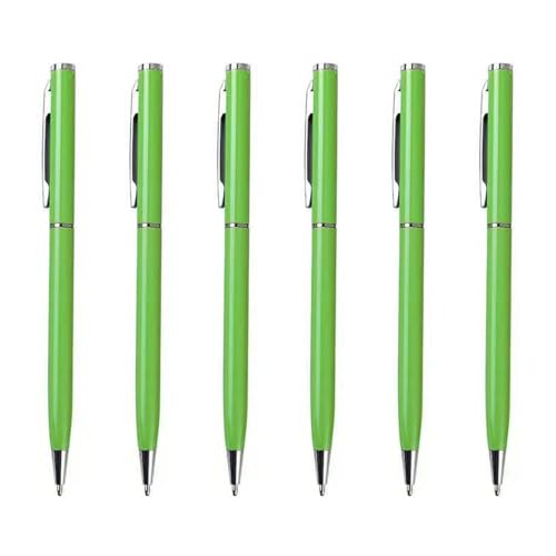 XINGLIDA Metall-Kugelschreiber für Büro, Drehung, Unterschrift, Schreiben, reibungsloses Schreiben, 6 Stück (GN#) von XINGLIDA