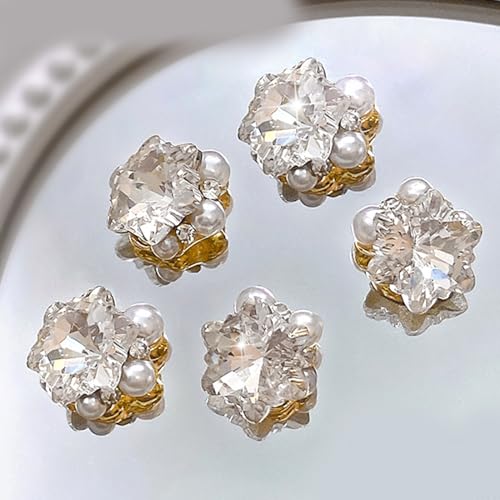 XINGLIDA Modische Glas-Nagelkunst-Schmuckanhänger, Kristall, 3D-Diamant-Strasssteine, Nagel-Strasssteine, Maniküre, Nageldekoration (Nr. 2), 10 Stück von XINGLIDA
