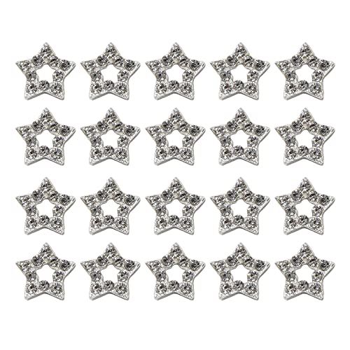 XINGLIDA Star Nail Charms, 20 Stück baumelnde Stern-Nagelanhänger, 3D-Strasssteine, Stern-Charms, Nagel-Stern-Form, Nagel-Edelsteine für Nägel (DB-A#) von XINGLIDA