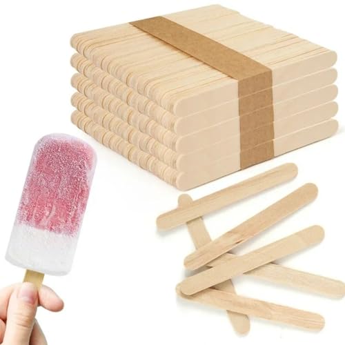 XINGXINLIAN 100 Stück Holzstäbchen, Eisstiele aus Holz, Bastelstäbchen, Holzspachtel DIY Handwerk von XINGXINLIAN
