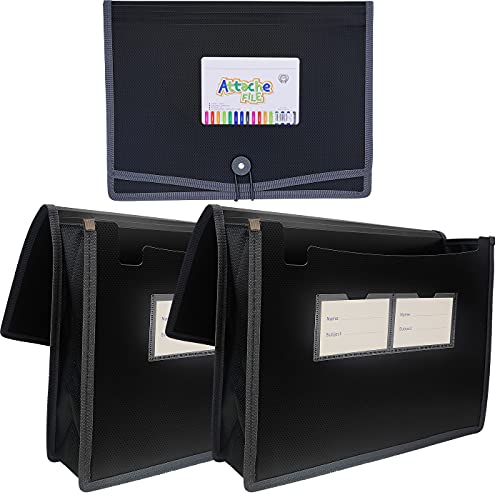 Fächermappe, Dokumenten-Organizer mit elastischer Kordel und Knopfverschluss, Briefgröße, 8,3 cm Erweiterung, A4 Briefgröße, erweiterbarer Aktenordner für Zuhause, Schule, Büro, Organisation, 3 Stück Fächermappe, Dokumenten-Organizer mit elastischer Kordel und Knopfverschluss, Briefgröße, 8,3 cm Erweiterung, A4 Briefgröße, erweiterbarer Aktenordner für Zuhause, Schule, Büro, Organisation, 3 Stück von XINGXINRONG
