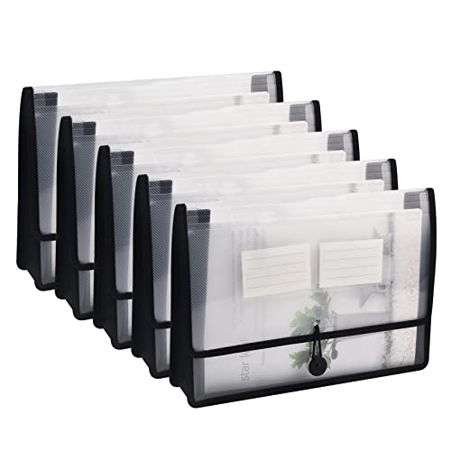 Fächermappe Dokumenten-Organizer mit elastischer Kordel und Knopfverschluss, Briefgröße, 7,1 cm Erweiterung, Brief A4, erweiterbarer Aktenordner für Zuhause, Schule, Büro, Organisation, 5 Stück Fächermappe Dokumenten-Organizer mit elastischer Kordel und Knopfverschluss, Briefgröße, 7,1 cm Erweiterung, Brief A4, erweiterbarer Aktenordner für Zuhause, Schule, Büro, Organisation, 5 Stück von XINGXINRONG