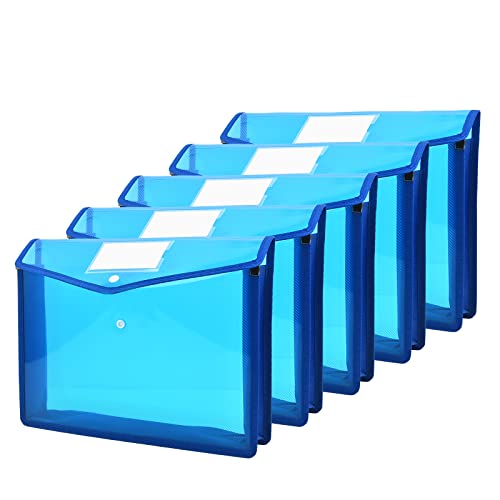 Fächermappe mit Druckknopf, wasserdicht, transparent, 7,1 cm Erweiterung, Buchstabe A4, erweiterbarer Dateiordner für Zuhause, Schule, Büro, Organisation, 5 Stück Fächermappe mit Druckknopf, wasserdicht, transparent, 7,1 cm Erweiterung, Buchstabe A4, erweiterbarer Dateiordner für Zuhause, Schule, Büro, Organisation, 5 Stück von XINGXINRONG
