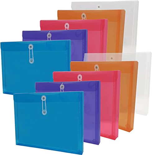 Poly-Schnur-Umschlag in Buchstabe Größe mit erweiterbarem Zwickel, transparentes Polyester, wiederverwendbare Aktenordner, Projektpapier, Dokumente, Organizer für Büro, Schule, Zuhause, 10 Stück Poly-Schnur-Umschlag in Buchstabe Größe mit erweiterbarem Zwickel, transparentes Polyester, wiederverwendbare Aktenordner, Projektpapier, Dokumente, Organizer für Büro, Schule, Zuhause, 10 Stück von XINGXINRONG