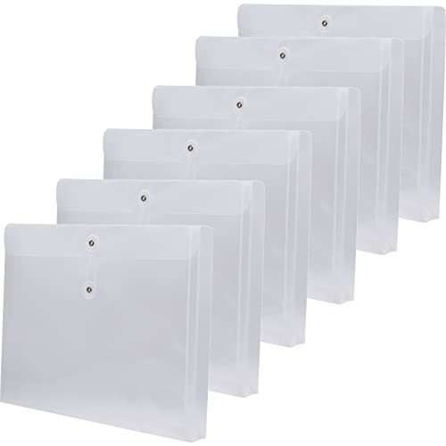 Poly-Schnur-Umschlag in Buchstabe Größe mit erweiterbarem Zwickel, transparentes Polyester, wiederverwendbare Aktenordner, Projektpapier, Dokumente, Organizer für Büro, Schule, Zuhause, 6 Stück Poly-Schnur-Umschlag in Buchstabe Größe mit erweiterbarem Zwickel, transparentes Polyester, wiederverwendbare Aktenordner, Projektpapier, Dokumente, Organizer für Büro, Schule, Zuhause, 6 Stück von XINGXINRONG