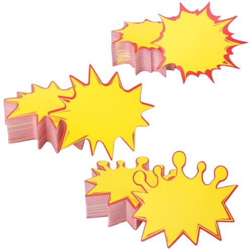 300 Stücke Starburst Preisschilder, 10 x 11 cm Blanko Verkaufsschilder, fluoreszierendes Neonpapier, Einzelhandelsschild, Werbepreis-Kartenanhänger, für Verkaufsförderung, Geschäft, flohmarkt 300 Stücke Starburst Preisschilder, 10 x 11 cm Blanko Verkaufsschilder, fluoreszierendes Neonpapier, Einzelhandelsschild, Werbepreis-Kartenanhänger, für Verkaufsförderung, Geschäft, flohmarkt von XINGYATU
