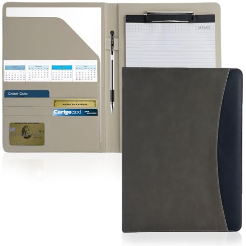 Klemmbrett A4 mit Deckel - Klemmmappe Clipboard Mappe Schreibmappe Multifunktionale Konferenzmappe A4 aus Leder - Wasserdicht mit Stiftablage, Kartenfächern und Notizblock Klemmbrett A4 mit Deckel - Klemmmappe Clipboard Mappe Schreibmappe Multifunktionale Konferenzmappe A4 aus Leder - Wasserdicht mit Stiftablage, Kartenfächern und Notizblock von XINGYATU