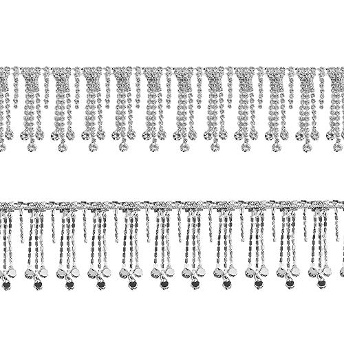 BGTXINGI Kristall-Strasskette, Diamantquaste, geschlossene Trimmung, Schweißen Krallenkette, Strang, verzierte Kette für Bastelprojekte, Geburtstagsdekorationen und Kunstmöbel, Kopfteil, von XINGYHENG