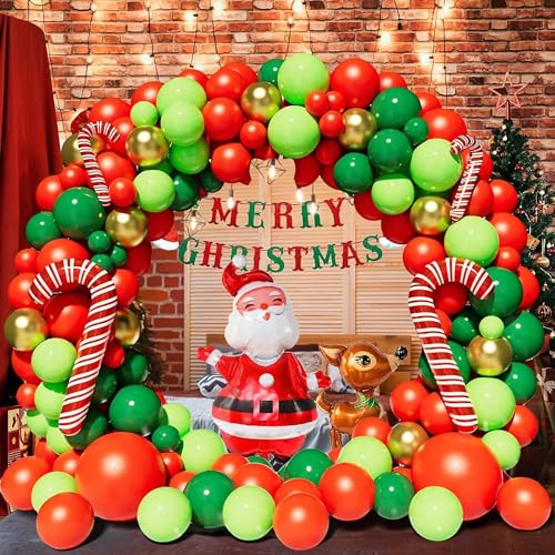 Weihnachten Luftballon Girlande,106 Stück Weihnachten Ballonbogen Arch Kit mit Rot Grün Goldenes Weihnachts Luftballons Ballon sind wiederverwendbar, für Weihnachten Party Dekoration Weihnachten Luftballon Girlande,106 Stück Weihnachten Ballonbogen Arch Kit mit Rot Grün Goldenes Weihnachts Luftballons Ballon sind wiederverwendbar, für Weihnachten Party Dekoration von XINNIAN