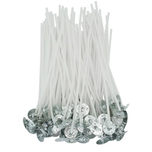XINOUKJ 50 Stück Kerzendochte 10cm, Aus Natürlicher Bio-Baumwolle, Vorgewachsen Mit Sojawachs - Für Rauchfreie Kerzen Zum Selbermachen, DIY, Duftkerzen & Aromatherapie XINOUKJ 50 Stück Kerzendochte 10cm, Aus Natürlicher Bio-Baumwolle, Vorgewachsen Mit Sojawachs - Für Rauchfreie Kerzen Zum Selbermachen, DIY, Duftkerzen & Aromatherapie von XINOUKJ