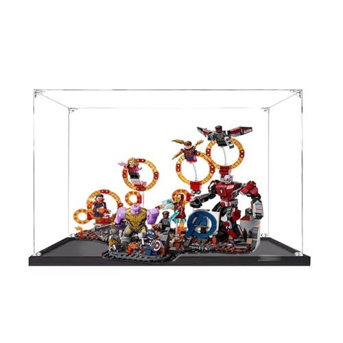 Acryl-Aufbewahrungsschrank, kompatibel mit Lego 76323 Final War Displaybox, Auto-Spielzeug-Organizer, 39,9 x 19,8 x 19,8 cm (Modell nicht im Lieferumfang enthalten), transparent (2 mm) von XINPENGD