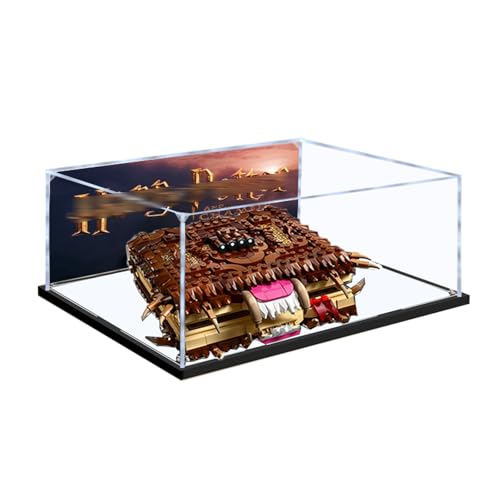 Acryl Display Box Kompatibel mit Lego 76449 Das Buch der Monster zum Sammeln und Schützen von Displays Klar 30,0 x 19,8 x 19,8 cm (Modell nicht im Lieferumfang enthalten) (Hintergrund (Spiegelboden)) von XINPENGD