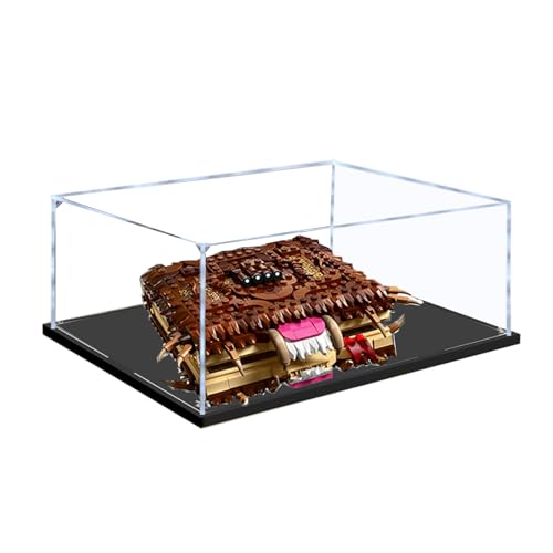 Acryl Display Box Kompatibel mit Lego 76449 Das Buch der Monster zum Sammeln und Schützen von Displays Klar 30,0 x 19,8 x 19,8 cm (Modell nicht im Lieferumfang enthalten) (Transparent (Schwarze Basis von XINPENGD