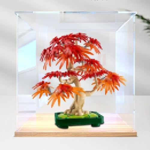 Acryl Display Box für Lego 10348 Red Maple Bonsai Modell, Transparent Staubdichte Vitrine Aufbewahrungsbox Kompatibel mit Lego 10348 Modell (Option 1) von XINPENGD
