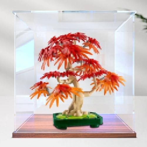 Acryl Display Box für Lego 10348 Red Maple Bonsai Modell, Transparent Staubdichte Vitrine Aufbewahrungsbox Kompatibel mit Lego 10348 Modell (Option 2) von XINPENGD
