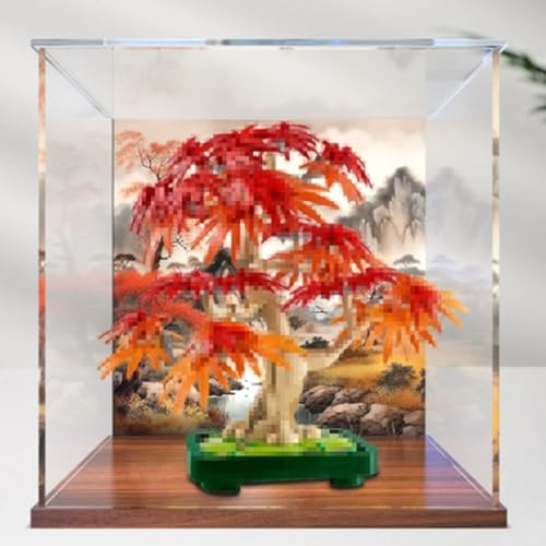 Acryl Display Box für Lego 10348 Red Maple Bonsai Modell, Transparent Staubdichte Vitrine Aufbewahrungsbox Kompatibel mit Lego 10348 Modell (Option 4) von XINPENGD