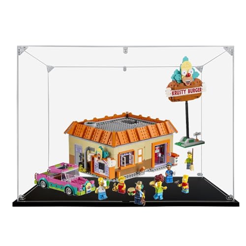Acryl Display Box für Lego 10352 Simpson's Burgers Modell, Transparente Staubdichte Vitrine Aufbewahrungsbox Kompatibel mit Lego 10352 Modell (Option 1) von XINPENGD