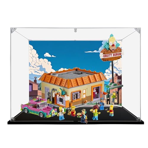 Acryl Display Box für Lego 10352 Simpson's Burgers Modell, Transparente Staubdichte Vitrine Aufbewahrungsbox Kompatibel mit Lego 10352 Modell (Option 2) von XINPENGD