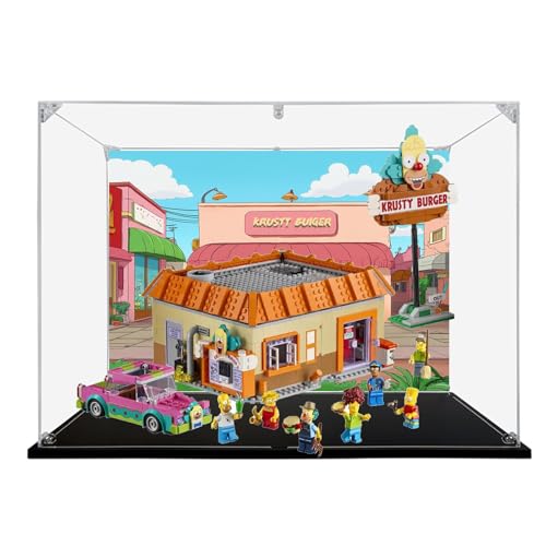 Acryl Display Box für Lego 10352 Simpson's Burgers Modell, Transparente Staubdichte Vitrine Aufbewahrungsbox Kompatibel mit Lego 10352 Modell (Option 3) von XINPENGD