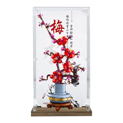 Acryl Display Box für Lego 10369 Pflaumenblüte Modell, Transparente Staubdichte Vitrine Aufbewahrungsbox Kompatibel mit Lego 10369 Modell (Option 1) von XINPENGD