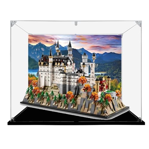 Acryl Display Box für Lego 21063 Schwan Castle Modell, Transparente Staubdichte Vitrine Aufbewahrungsbox Kompatibel mit Lego 21063 Classic Mining Pick Modell (Hintergrund 1) von XINPENGD