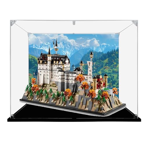 Acryl Display Box für Lego 21063 Schwan Castle Modell, Transparente Staubdichte Vitrine Aufbewahrungsbox Kompatibel mit Lego 21063 Classic Mining Pick Modell (Hintergrund 2) von XINPENGD