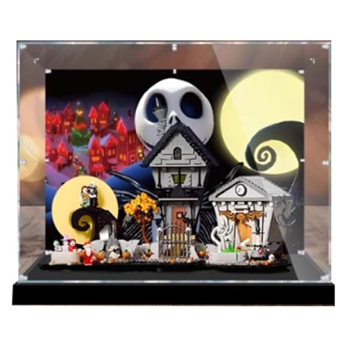 Acryl Display Box für Lego 21351 Der Alptraum vor Weihnachten Modell, Transparente Staubdichte Vitrine Aufbewahrungsbox Kompatibel mit Lego 21351 Modell von XINPENGD