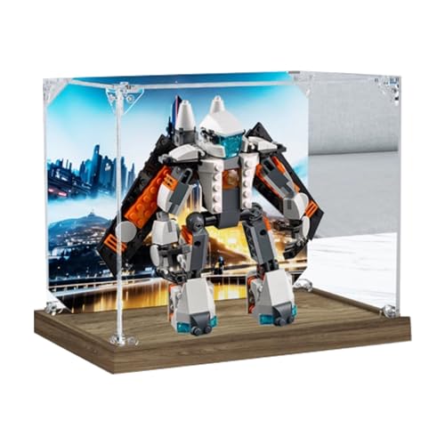 Acryl Display Box für Lego 31034 Mecha Modell, Transparent Staubdichte Vitrine Aufbewahrungsbox Kompatibel mit Lego 31034 Modell (Option 1) von XINPENGD