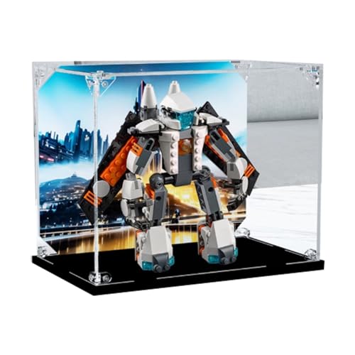 Acryl Display Box für Lego 31034 Mecha Modell, Transparent Staubdichte Vitrine Aufbewahrungsbox Kompatibel mit Lego 31034 Modell (Option 2) von XINPENGD