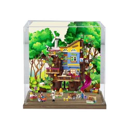 Acryl Display Box für Lego 41703 Freundschaftsbaumhaus Modell, Transparent Staubdichte Vitrine Aufbewahrungsbox Kompatibel mit Lego 41703 Modell (Option 1) von XINPENGD