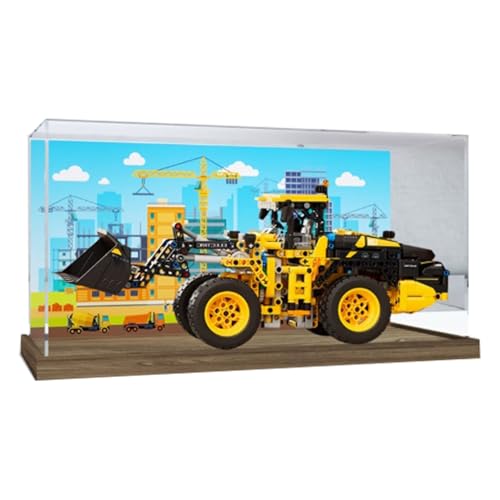 Acryl Display Box für Lego 42209 Mechanische Gruppe L120 Elektrisches Ladermodell, Transparente Staubdichte Vitrine Aufbewahrungsbox Kompatibel mit Lego 42209 Modell (Option 1) von XINPENGD