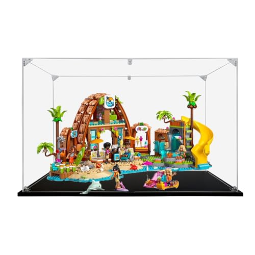 Acryl Display Box für Lego 42673 Family Beach Vacation Paradise Modell, Transparent Staubdichte Vitrine Aufbewahrungsbox Kompatibel mit Lego 42673 Modell (Option 1) von XINPENGD