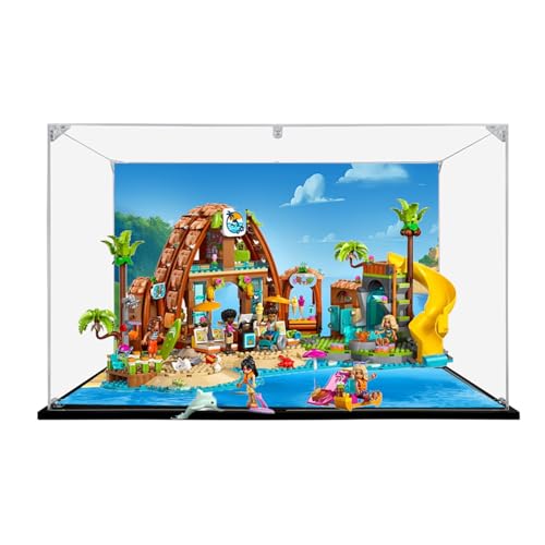 Acryl Display Box für Lego 42673 Family Beach Vacation Paradise Modell, Transparent Staubdichte Vitrine Aufbewahrungsbox Kompatibel mit Lego 42673 Modell (Option 2) von XINPENGD