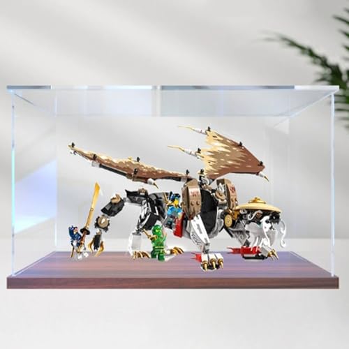 Acryl Display Box für Lego 71809 Dragon Master Modell, Transparent Staubdichte Vitrine Aufbewahrungsbox Kompatibel mit Lego 71809 Modell (Option 2) von XINPENGD