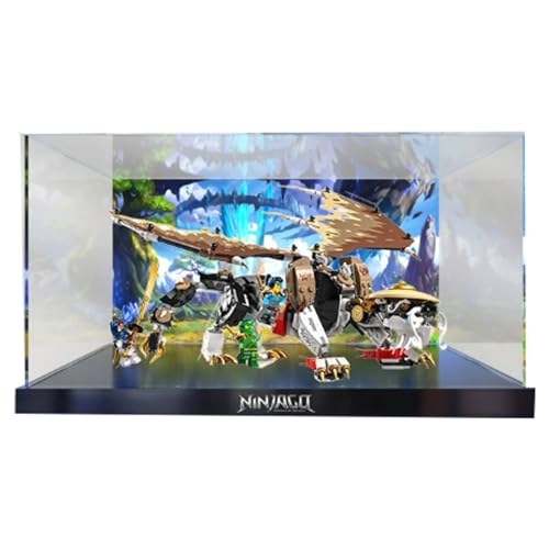 Acryl Display Box für Lego 71809 Dragon Master Modell, Transparent Staubdichte Vitrine Aufbewahrungsbox Kompatibel mit Lego 71809 Modell (Option 4) von XINPENGD