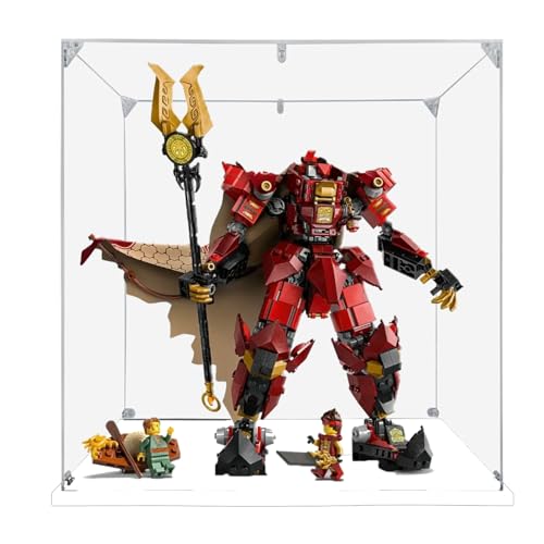 Acryl Display Box für Lego 71846 Flaming Knight Mech Modell, Transparent Staubdichte Vitrine Aufbewahrungsbox Kompatibel mit Lego 71846 Modell (Option 1) von XINPENGD