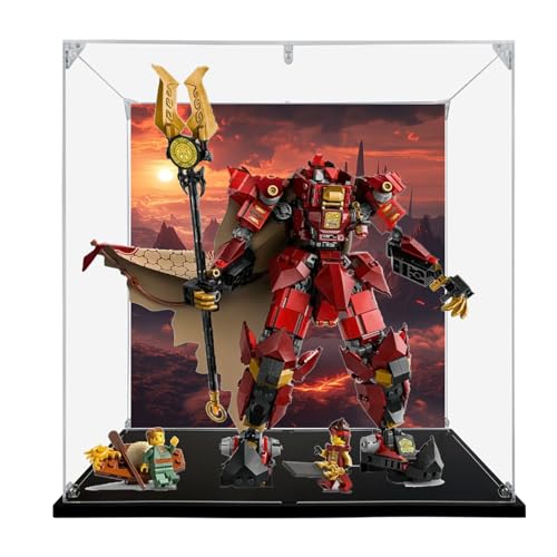 Acryl Display Box für Lego 71846 Flaming Knight Mech Modell, Transparent Staubdichte Vitrine Aufbewahrungsbox Kompatibel mit Lego 71846 Modell (Option 4) von XINPENGD