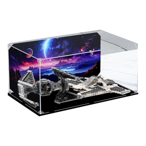 Acryl Display Box für Lego 75348 Starfighter Modell, Transparent Staubdichte Vitrine Aufbewahrungsbox Kompatibel mit Lego 75348 Modell (Option 1) von XINPENGD