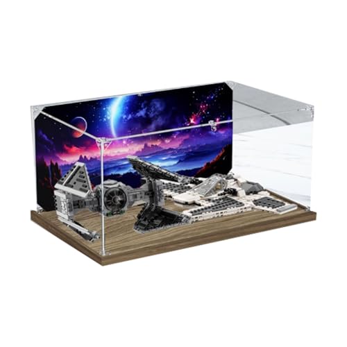 Acryl Display Box für Lego 75348 Starfighter Modell, Transparent Staubdichte Vitrine Aufbewahrungsbox Kompatibel mit Lego 75348 Modell (Option 2) von XINPENGD