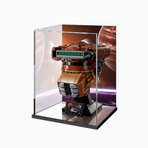 Acryl Display Box für Lego 75349/75350/75351/76251 Helmets Modell, Transparent Staubdichte Vitrine Aufbewahrungsbox Kompatibel mit Lego 75349/75350/75351/76251 Modell (75351) von XINPENGD