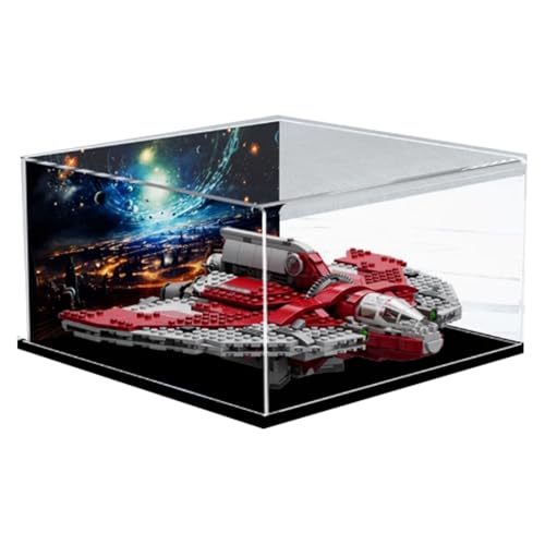 Acryl Display Box für Lego 75362 Shuttle Modell, Transparent Staubdichte Vitrine Aufbewahrungsbox Kompatibel mit Lego 75362 Modell (Option 1) von XINPENGD
