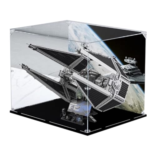 Acryl Display Box für Lego 75382 TIE Interceptor Modell, Transparent Staubdichte Vitrine Aufbewahrungsbox Kompatibel mit Lego 75382 Modell (Option 1) von XINPENGD