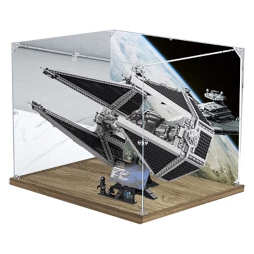 Acryl Display Box für Lego 75382 TIE Interceptor Modell, Transparent Staubdichte Vitrine Aufbewahrungsbox Kompatibel mit Lego 75382 Modell (Option 2) von XINPENGD