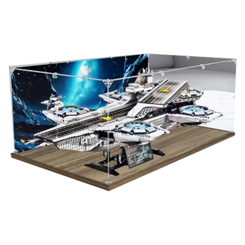 Acryl Display Box für Lego 76042 Flugzeugträger Modell, Transparent Staubdichte Vitrine Aufbewahrungsbox Kompatibel mit Lego 76042 Modell (Option 3) von XINPENGD