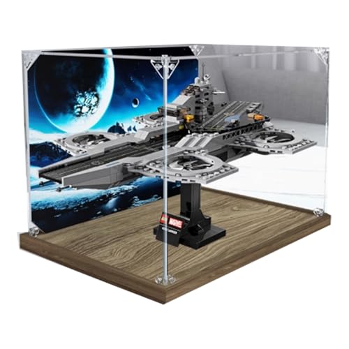 Acryl Display Box für Lego 76295 Sky Mothership Modell, Transparent Staubdichte Vitrine Aufbewahrungsbox Kompatibel mit Lego 76295 Sky Mothership Modell (Option 1) von XINPENGD