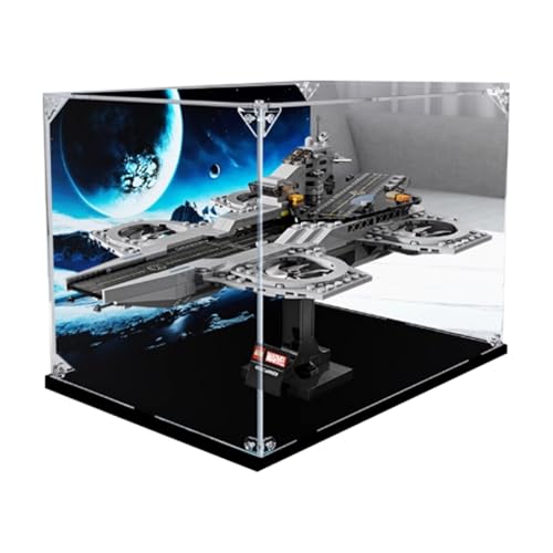 Acryl Display Box für Lego 76295 Sky Mothership Modell, Transparent Staubdichte Vitrine Aufbewahrungsbox Kompatibel mit Lego 76295 Sky Mothership Modell (Option 2) von XINPENGD